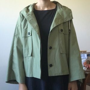 Zara wide-sleeve hooded jacket